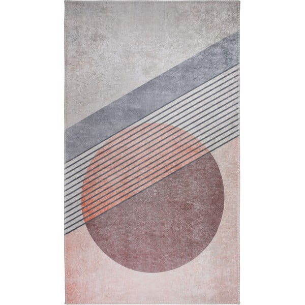 Svetlo rožnata/svetlo siva pralna preproga 50x80 cm – Vitaus