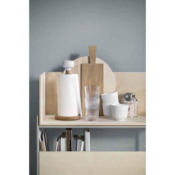 Stojalo za papirnate brisače iz hrastovega lesa z detajli iz belega porcelana Kähler Design Hammershoi-image-2