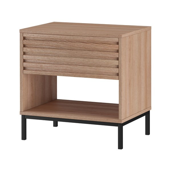 Nočna omarica z mizno ploščo v hrastovem dekorju Celine – Støraa
