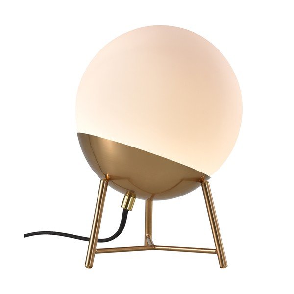 Bela LED zatemnitvena namizna svetilka s steklenim senčnikom (višina 32 cm) Chelsea – House Nordic-image-2