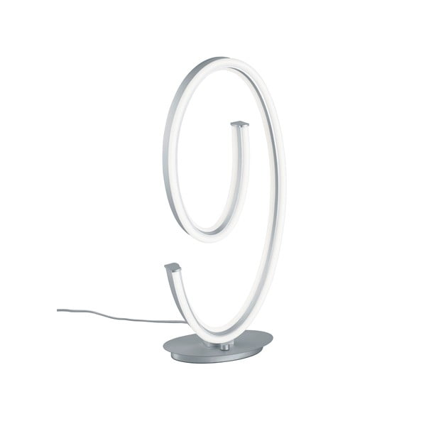 Siva LED namizna svetilka z glasovnim upravljanjem s pomočjo mobilne aplikacije s kovinskim senčilom (višina 65 cm) Ciola – CINQUE