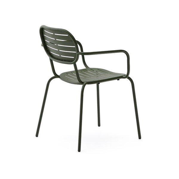 Temno zelen kovinski vrtni stol Brai – Kave Home-image-4