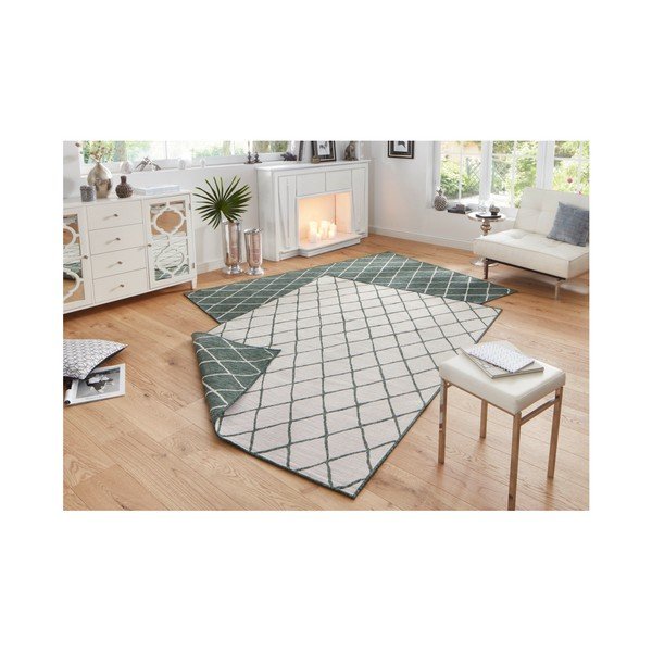 Zeleno-krem zunanja preproga NORTHRUGS Malaga, 200 x 290 cm-image-2