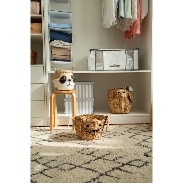 Otroška škatla za shranjevanje iz vodne hijacinte v naravni barvi ø 30x35 cm Elephant – Compactor-image-3