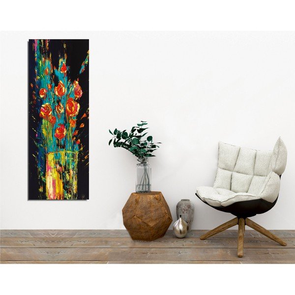 Stenska slika na platnu Vintage Flowers, 30 x 80 cm-image-1