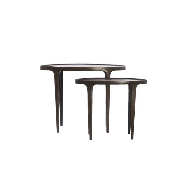 Kovinske okrogle stranske mizice v kompletu 2 ks 33x70 cm Arica – Light & Living-image-1