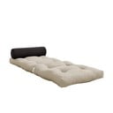 Sivo-bež futonska vzmetnica 70x200 cm Wrap Linen Beige/Dark Grey – Karup Design