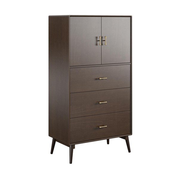 Visoka komoda iz orehovega lesa 81x152 cm Brittany - Novogratz-image-2