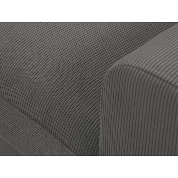 Temno siva raztegljiva kotna sedežna garnitura Micadoni Home Moghan, levi kot-image-1