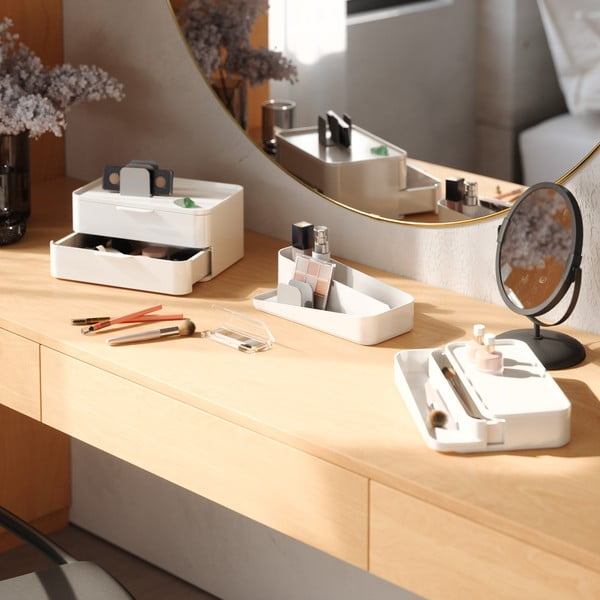 Beli plastični organizator kopalnice Glam - Umbra-image-3