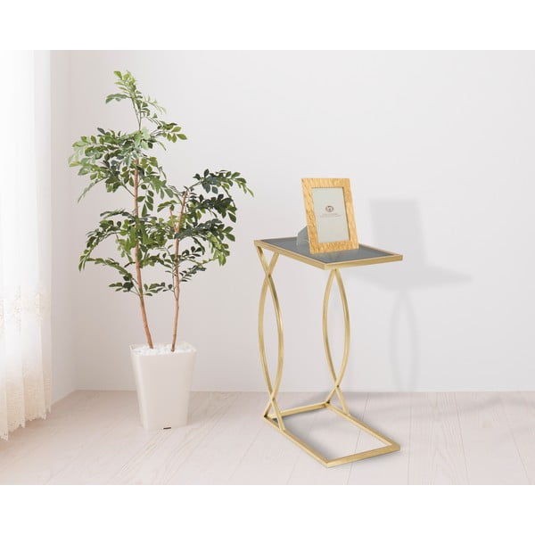 Stranska mizica s stekleno mizno ploščo 25.5x45.5 cm Glam – Mauro Ferretti-image-2