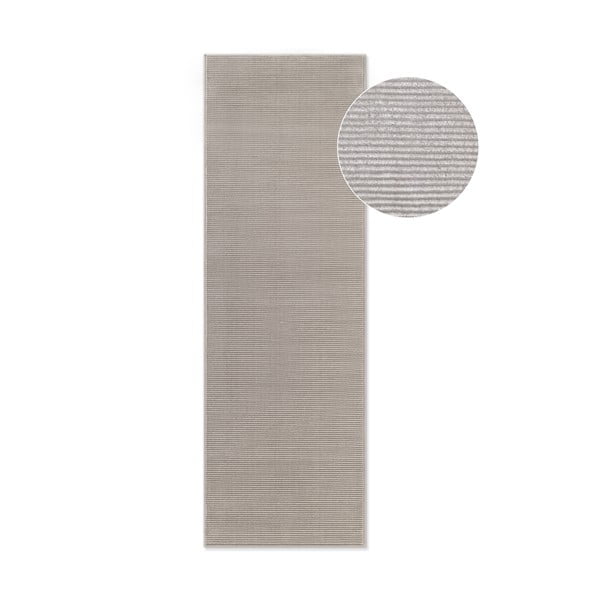 Siv/kremno bel tekač 80x240 cm Perles Dolomite – Elle Decoration