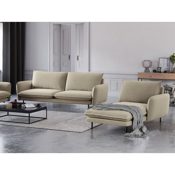 Bež ležalnik Cosmopolitan Design Vienna, desni kot-image-1