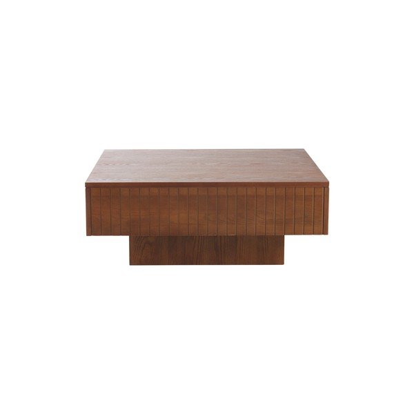 Temno rjava klubska mizica iz MDF plošč 90x90 cm Furuvik – Jotex