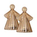 Rjave svetlobna dekoracija v kompletu 2 ks ø 6,5 cm Alberte – Sirius