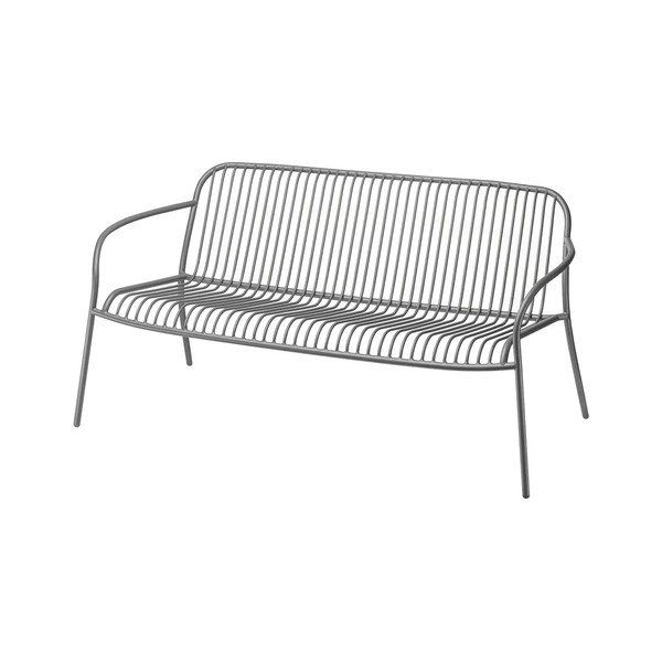 Siva kovinska vrtna klop Yua Wire – Blomus-image-2