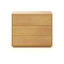 Nizka komoda v hrastovem dekorju v naravni barvi 90x75 cm Abilen - Kave Home