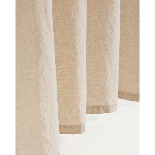 Bež bombažna zavesa 140x270 cm Nolira – Kave Home-image-4