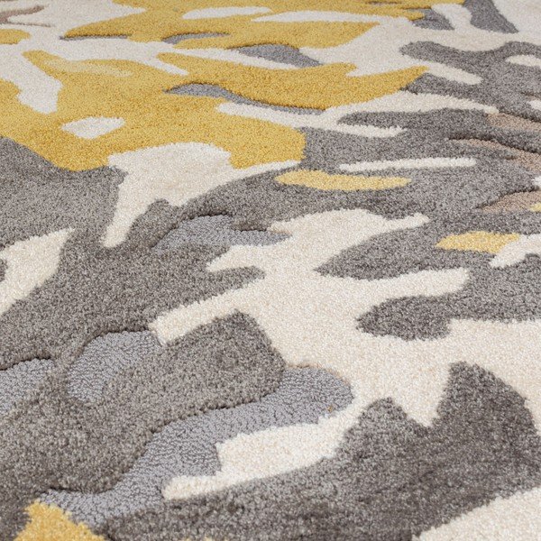 Sivo-rumena preproga Flair Rugs Soft Floral, 160 x 230 cm-image-2