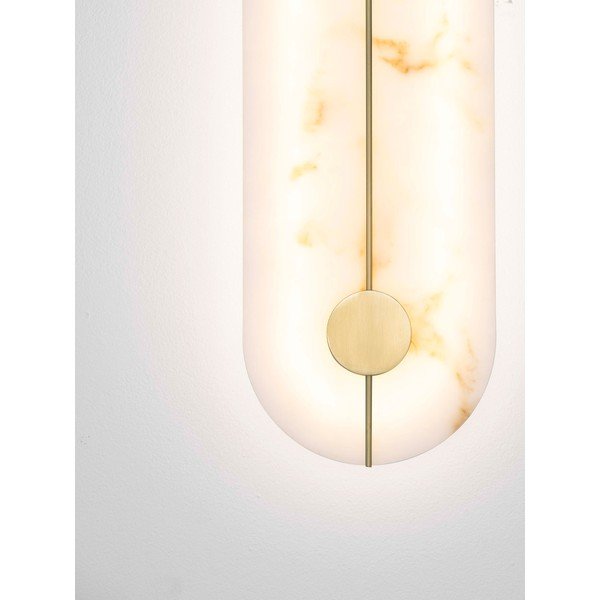 Kremno bela/medeninasta LED stenska svetilka v kamnitem dekorju Aider – Nova Luce-image-2