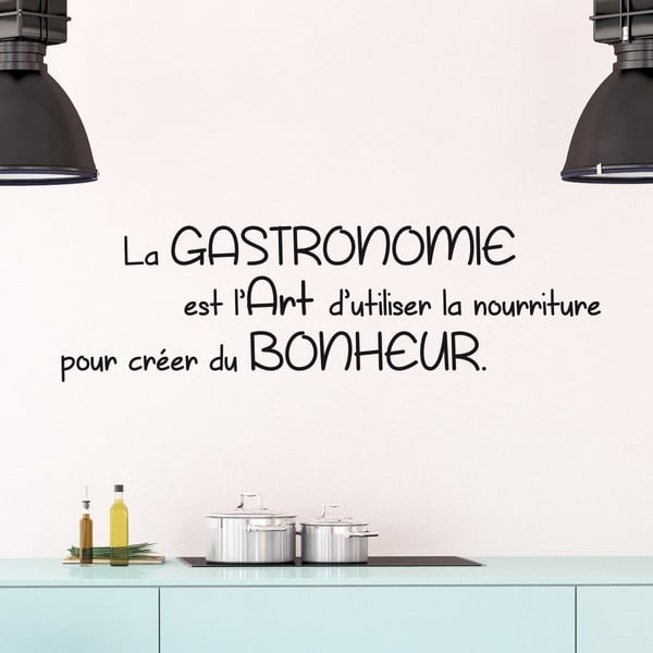 Črna Ambiance Citat La Gastronomie nalepka
