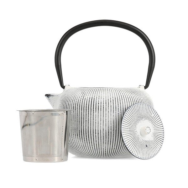 Črno-bel čajnik iz litega železa 700 ml Sencha – S|P Collection-image-2