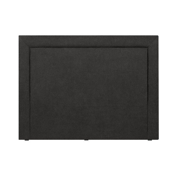 Črno vzglavje Mazzini Sofas Ancona, 160 x 120 cm