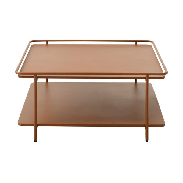 Kovinska klubska mizica v barvi terakote 75x75 cm Yuba – Unique Furniture