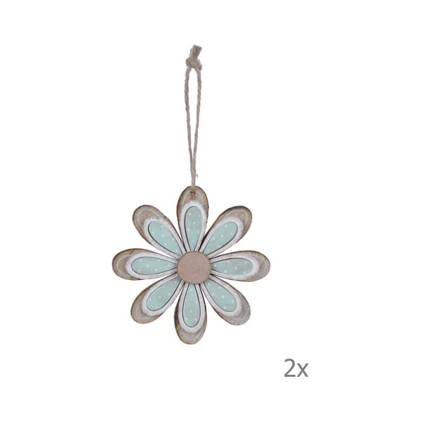 Komplet 2 visečih okraskov v obliki cvetov Ego Dekor, ø 9,5 cm