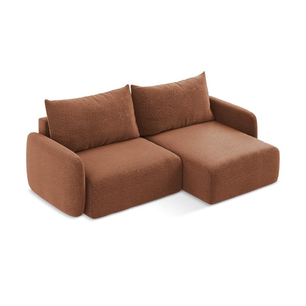 Opečnato oranžna raztegljiva/s prostorom za shranjevanje kotna sedežna garnitura (desni kot) Kalena – Makamii-image-3