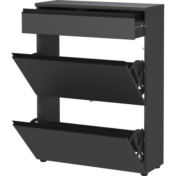 Antracitno siva omarica za čevlje 80x107x29 cm Baldone – Germania-image-2