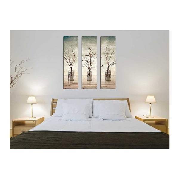 3-delno stenska poslikava na platnu Vases-image-1