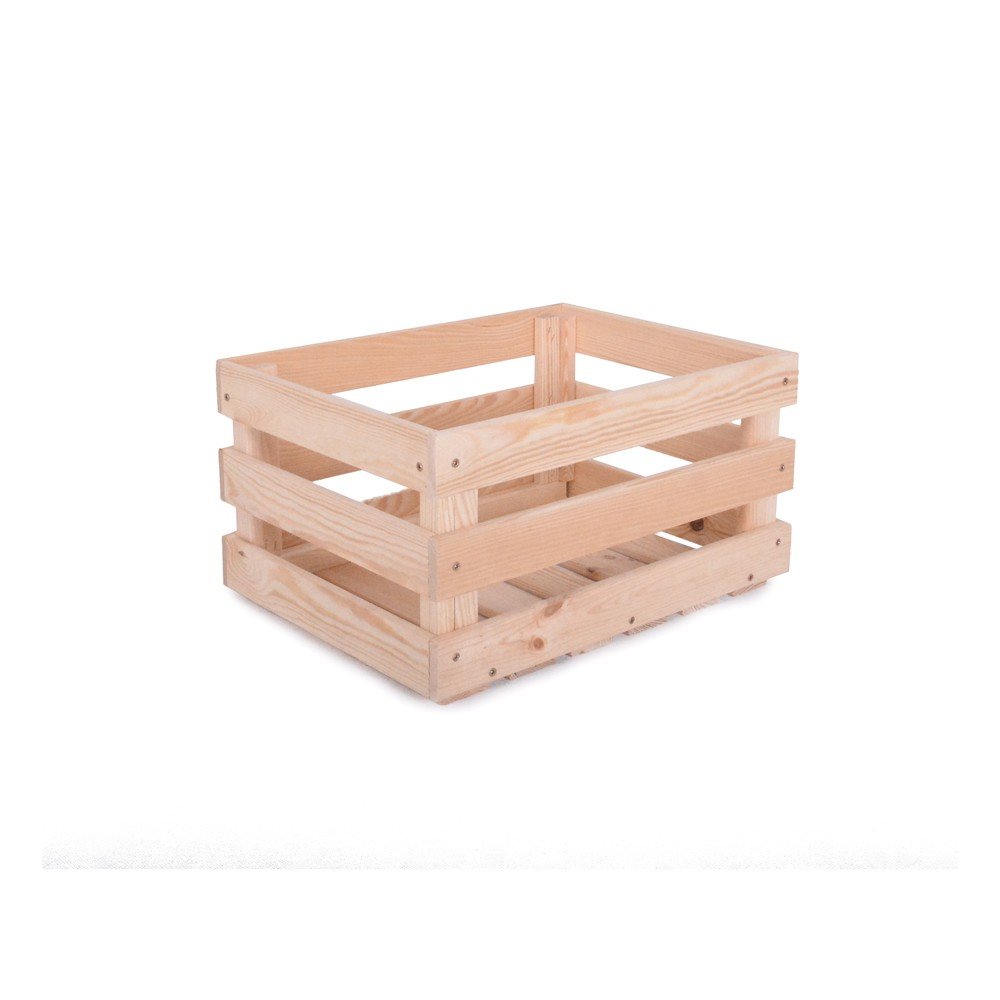 Lesena škatla za shranjevanje v naravni barvi 42x29x22 cm Apple Box