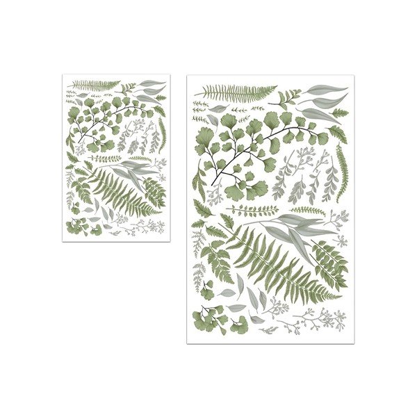 Zelene/bež kopalniške preproge v kompletu 2 ks 60x100 cm Floral – Mila Home