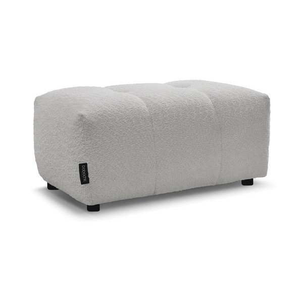 Svetlo siv tabure iz tkanine bouclé Roxelane – Bobochic Paris-image-3