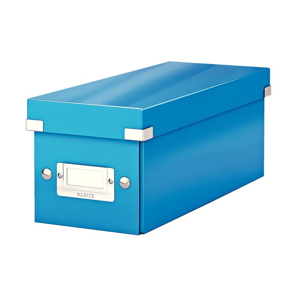 Modra kartonasta škatla za shranjevanje s pokrovom 14x35x14 cm Click&Store – Leitz