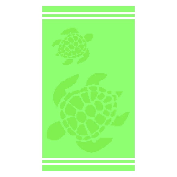 Zelena bombažna brisača za na plažo 70x140 cm Turtle – B.E.S.