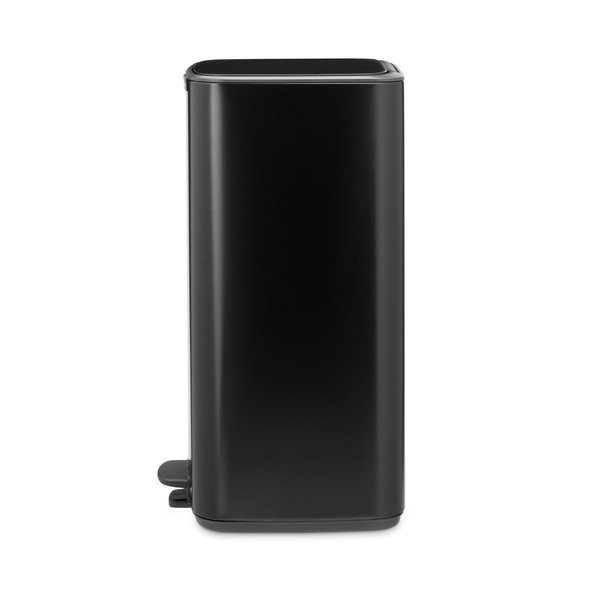 Mat črn jeklen koš za smeti s pedalom 30 l Bo – Brabantia-image-3