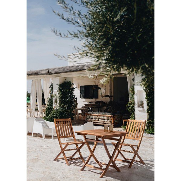 Vrtna mizica iz masivne akacije 70x70 cm Noemi – Bizzotto-image-1