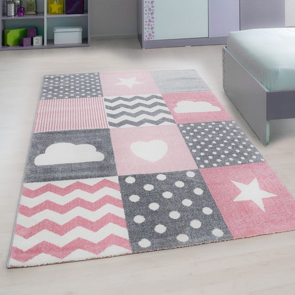 Rožnato-siva otroška preproga 160x230 cm Kids – Ayyildiz Carpets-image-1