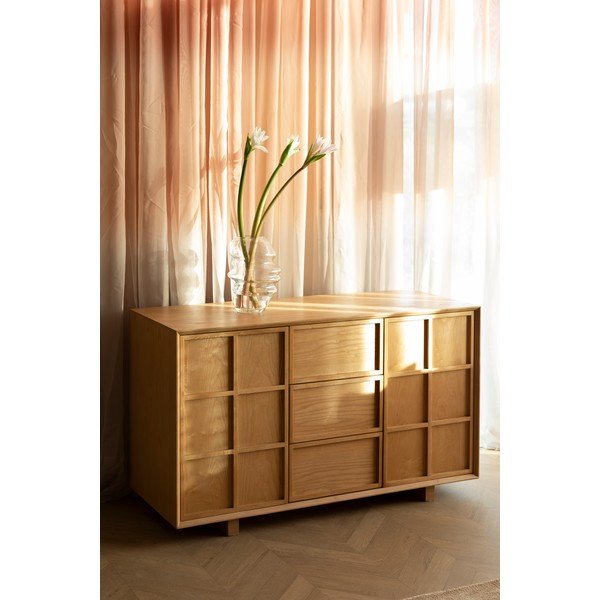 Komoda iz masivnega jesena v naravni barvi 120x70x45 cm Raster – Zuiver-image-1