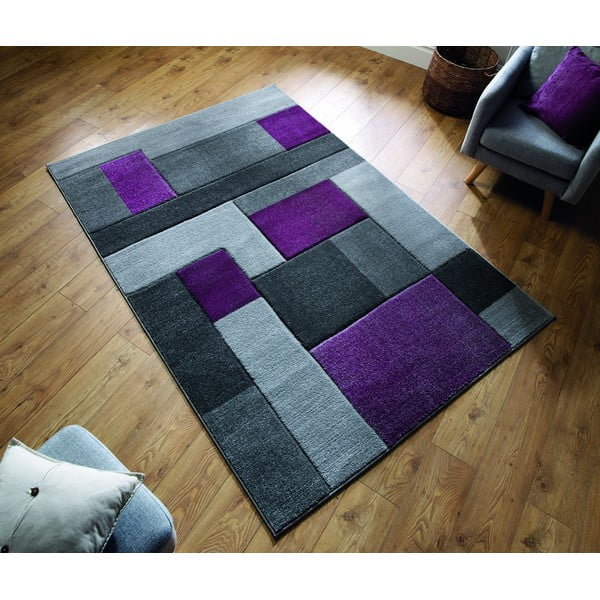 Sivo-vijolična preproga Flair Rugs Cosmos, 80 x 150 cm-image-1