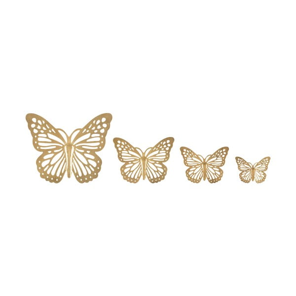 Komplet 4 kovinskih stenskih okraskov Mauro Ferretti Butterflies