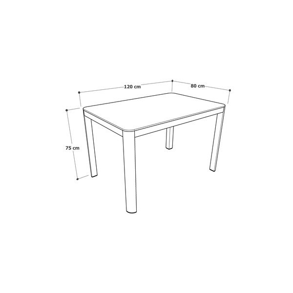 Siva aluminijasta vrtna miza Ezeis Mistral, dolžina 120 cm-image-3