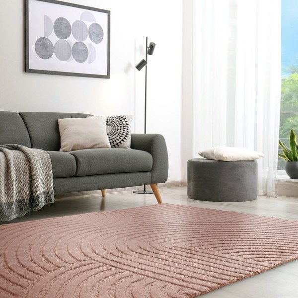 Rožnata volnena preproga 160x230 cm Hague – Asiatic Carpets-image-1