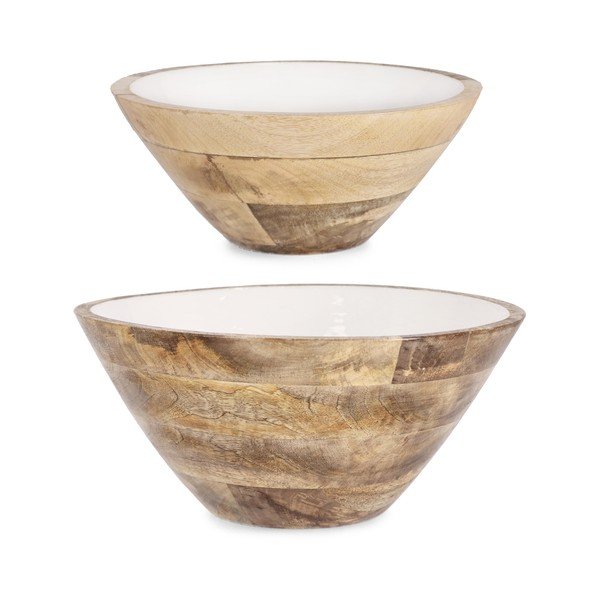 Bele lesene sklede v kompletu 2 ks ø 30,5 cm Knossos – Yes Everyday-image-1