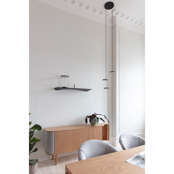 Črna LED viseča svetilka s kovinskim senčnikom ø 15 cm Asteria Micro – UMAGE-image-1