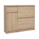 Preklopna omarica za čevlje v hrastovem dekorju 09x93x32 cm Naia – Tvilum