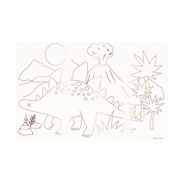 Papirnati pogrinjki v kompletu 8 ks 28x42.5 cm Dinosaurs – Meri Meri-image-1