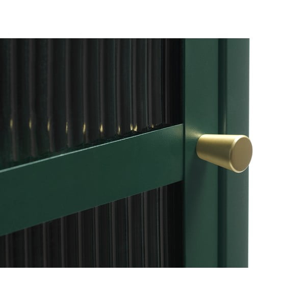 Zelena kovinska vitrina Unique Furniture Bronco, višina 160 cm-image-4